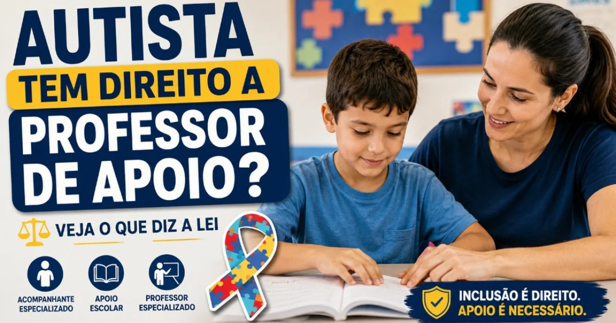 Autista tem direito a professor de apoio na escola? Veja o que diz a lei