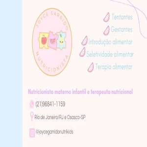 Nutricionista Infantil Joyce Garrido – Introdução Alimentar, Autismo, TDAH e Seletividade Alimentar | Osasco-SP